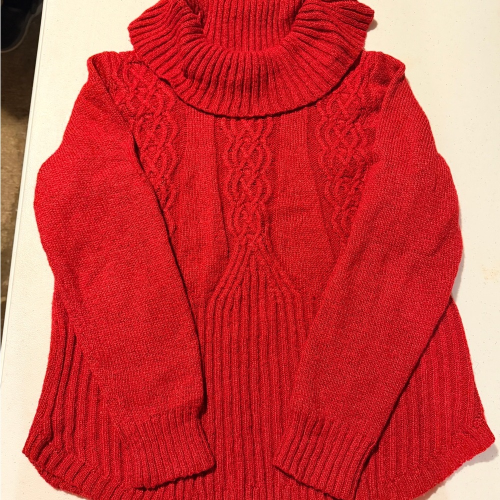 Cato Vibrant Red Cowl Neck Sweater